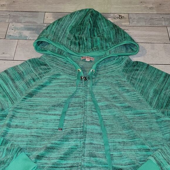 Green Juicy Couture Velour Track Jacket sz Medium - Picture 2 of 5